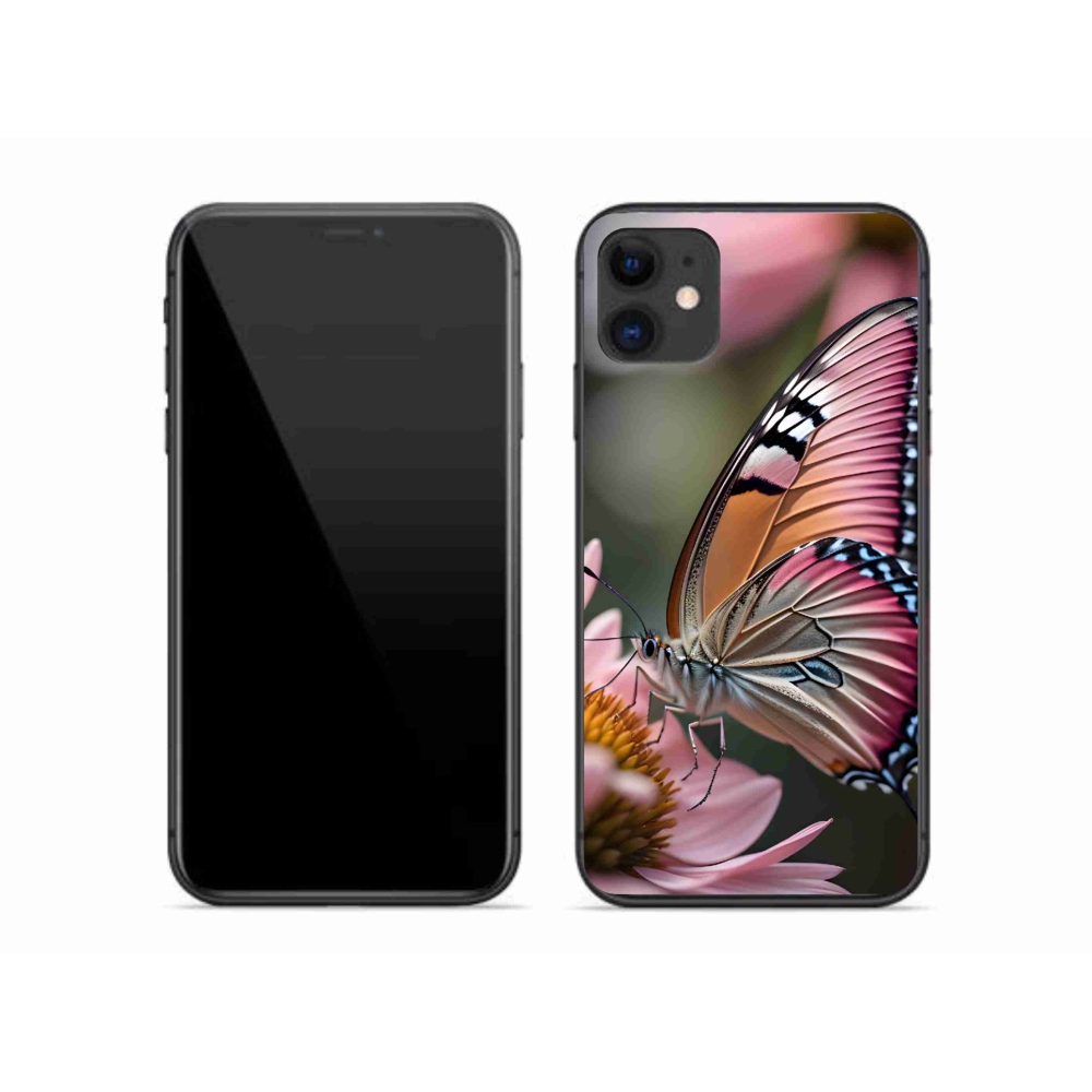 Zselés borítás mmCase iPhone 11 készülékhez - színes pillangó