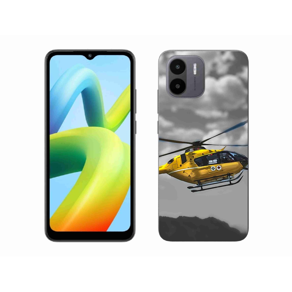 Gél borítás mmCase a Xiaomi Redmi A1/Redmi A2 - sárga helikopterhez