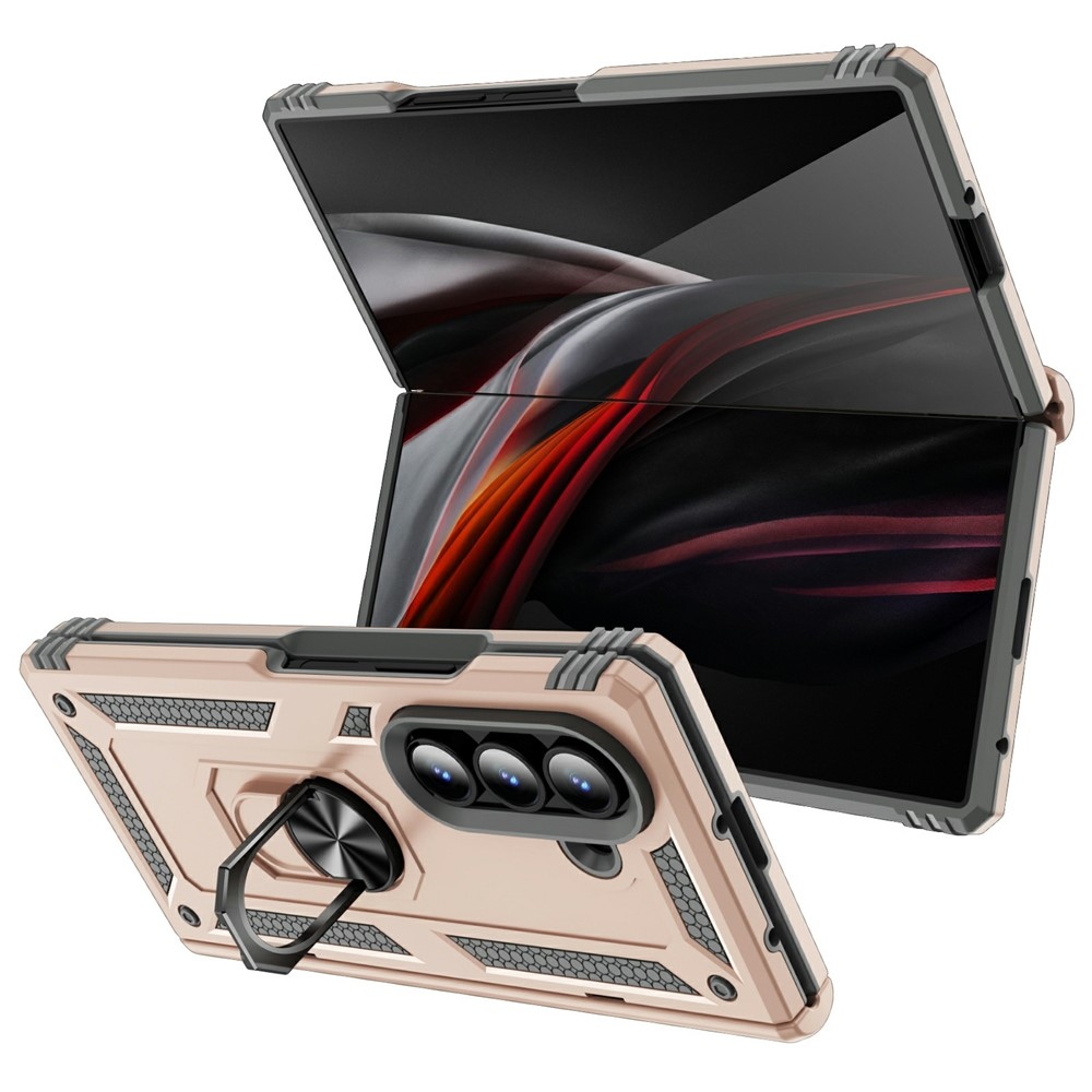 Gyűrűálló borítás Samsung Galaxy Z Fold7 5G készülékhez - bézs színű