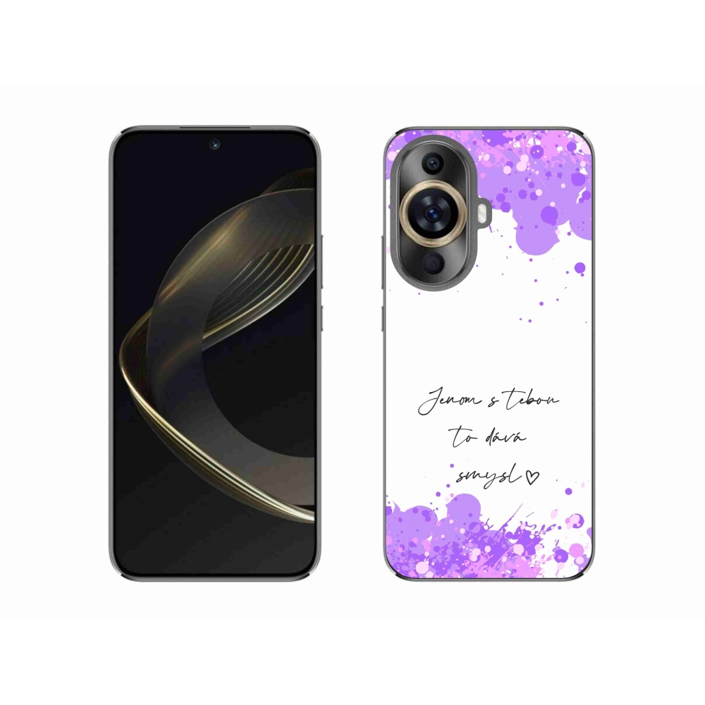 Gél borító mmCase a Huawei Nova 11 - szerelem szöveg fehér háttérrel