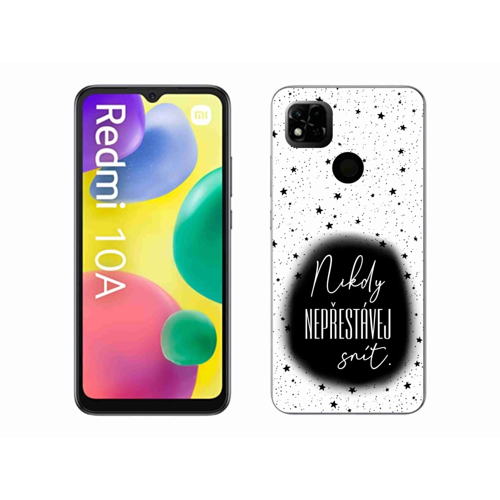 Gél borító mmCase a Xiaomi Redmi 10A - idézet 1 fekete és fehér háttérrel