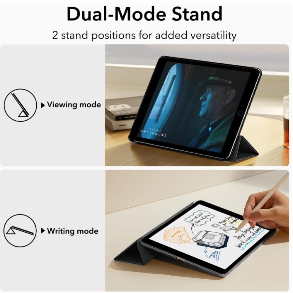 Swissten iPad Air (2020)/Air (2022) állítható záródású tok - Fekete