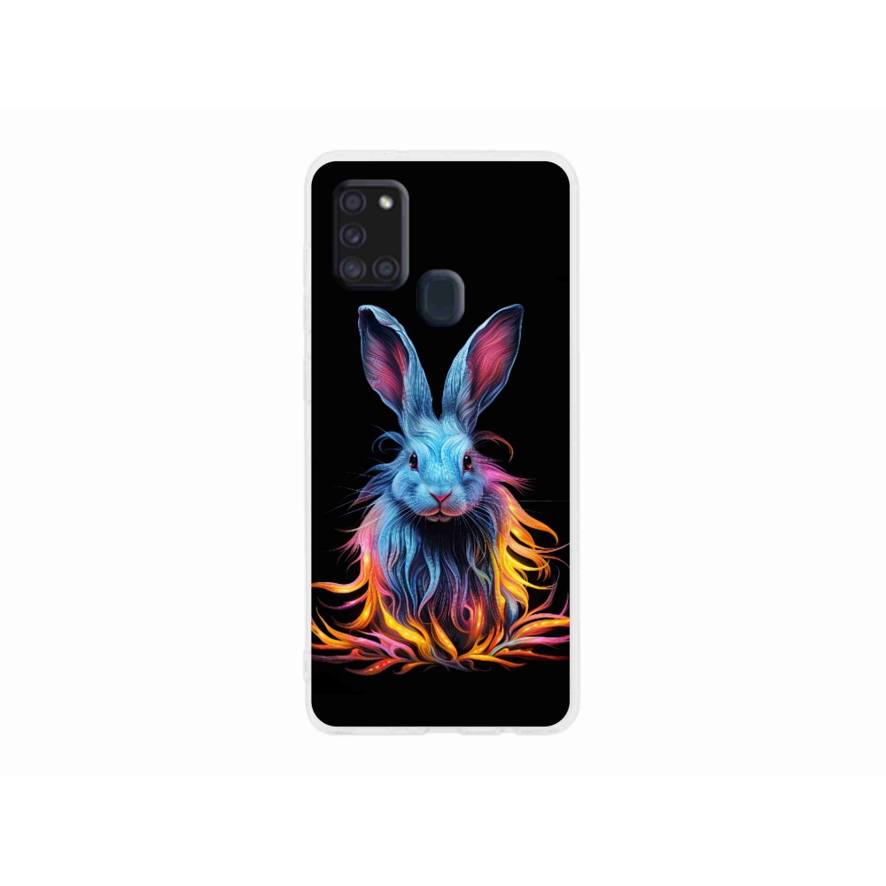 Gél borítás mmCase Samsung Galaxy A21s készülékhez - absztrakt nyúl