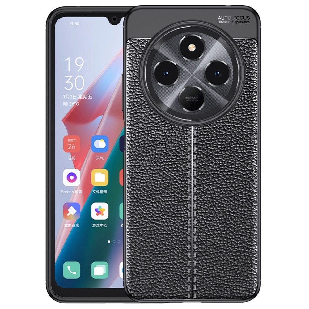 Litchi tartós zselés tok Xiaomi Redmi 14C/Poco C75-hez - fekete