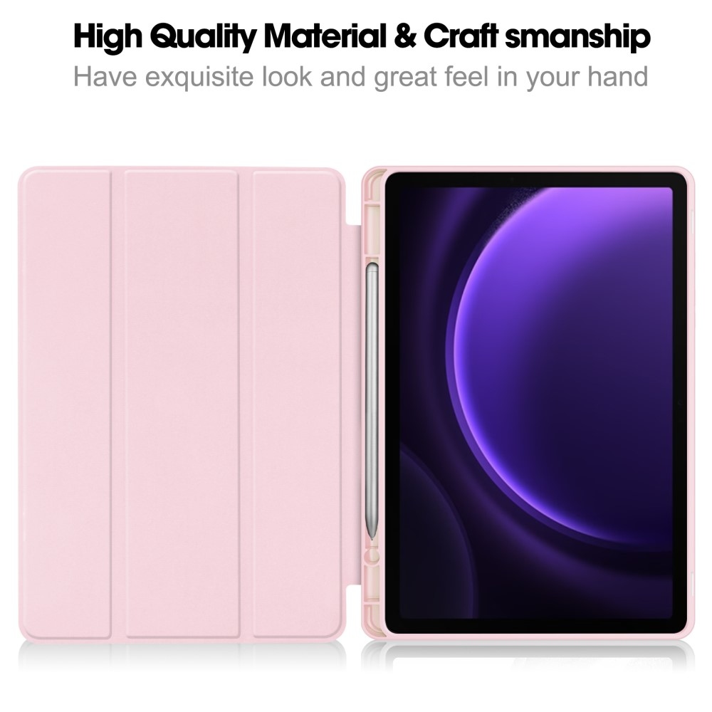 Ügyes záró tok Samsung Galaxy Tab S9 FE/Tab S10 FE készülékhez - rózsaszín