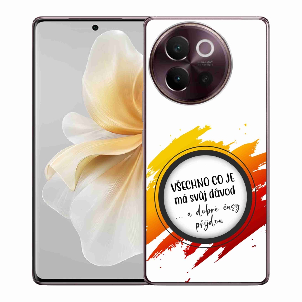 Gél borítás mmCase a Vivo V40 Lite 5G készülékre - Idézet 3 fehér háttér