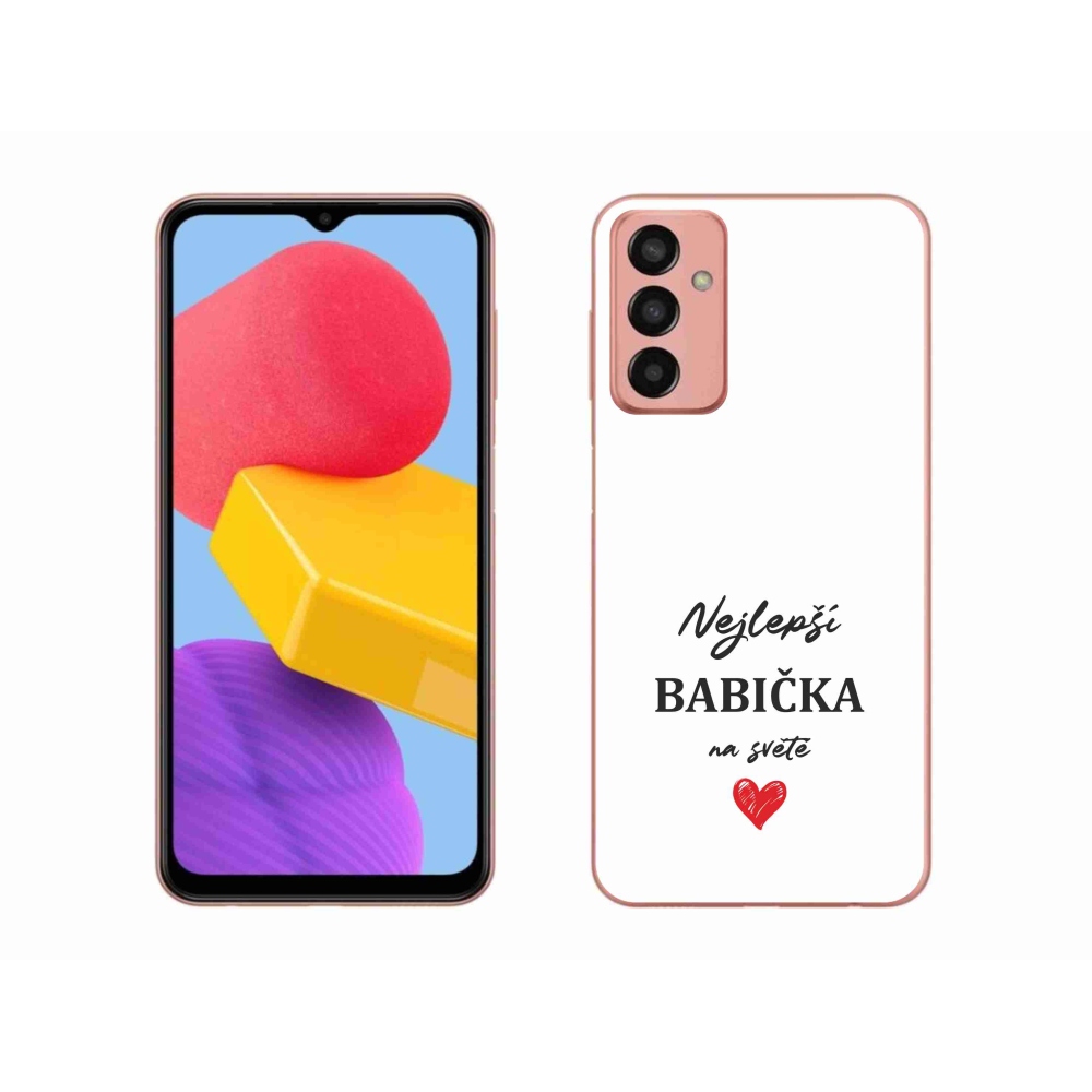 Gél borító mmCase Samsung Galaxy M13 - a legjobb nagymama 1 fehér háttérrel