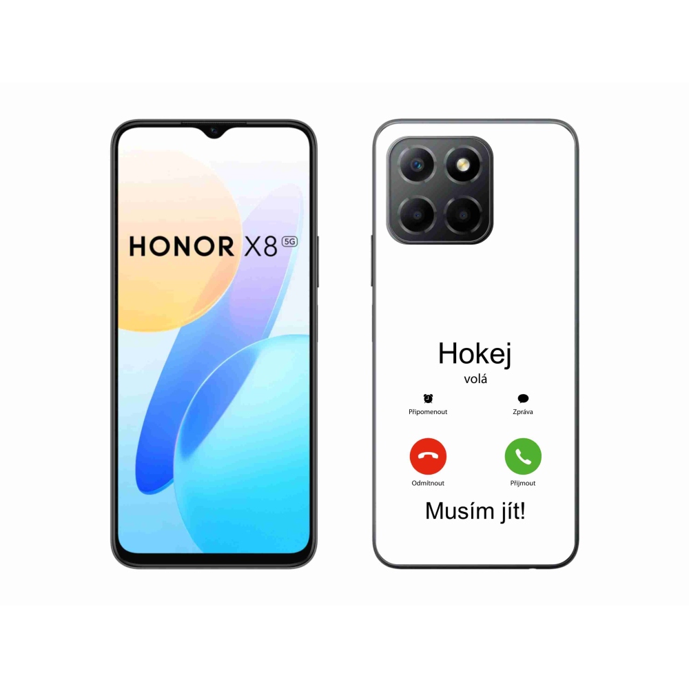Gél borítás mmCase a Honor X8 5G/Honor 70 Lite 5G készülékhez - hoki hívások fehér háttérrel