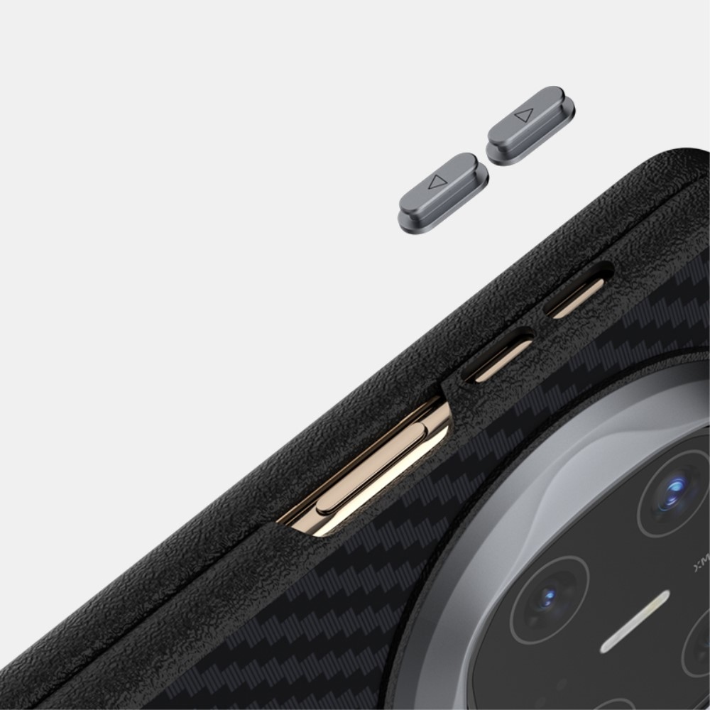 ABEEL tok műanyag borítás műbőrrel a Huawei Mate X6 készülékre - fekete