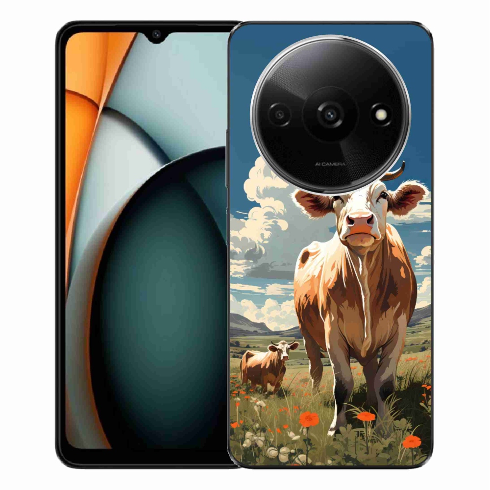 Gél borítás mmCase a Xiaomi Redmi A3-hoz - tehenek a réten