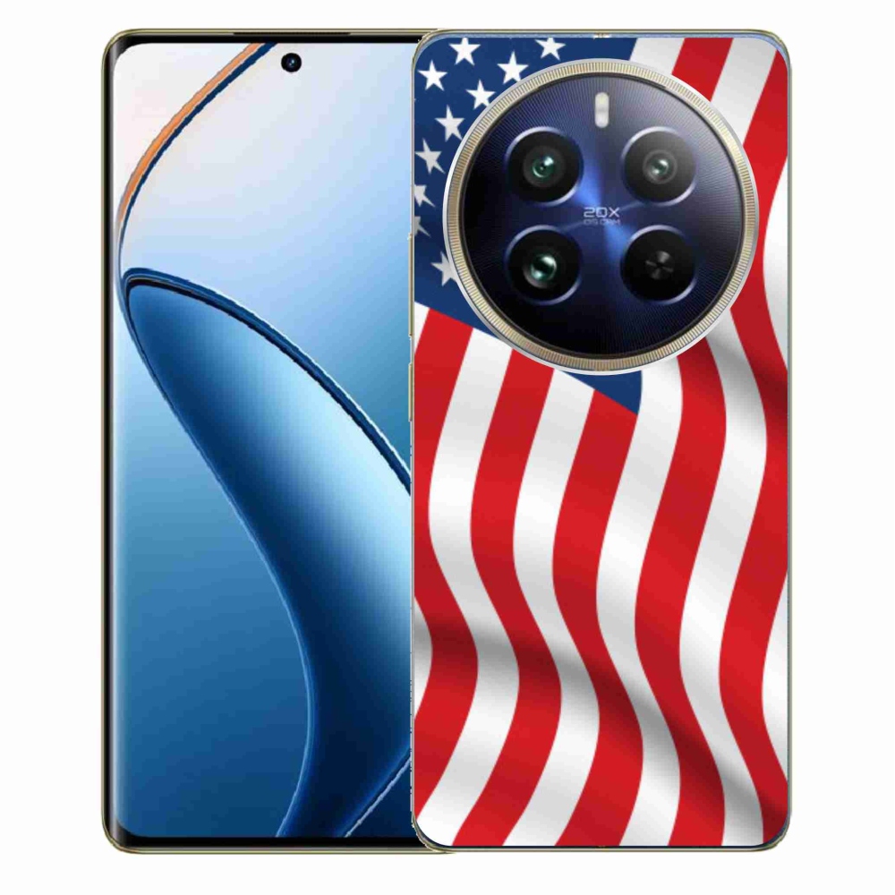 Gél borítás mmCase a Realme 12 Pro 5G/12 Pro+ 5G - amerikai zászlóhoz