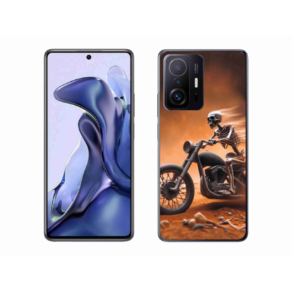 Gél borítás mmCase a Xiaomi 11T-hez - csontváz a motorkerékpáron