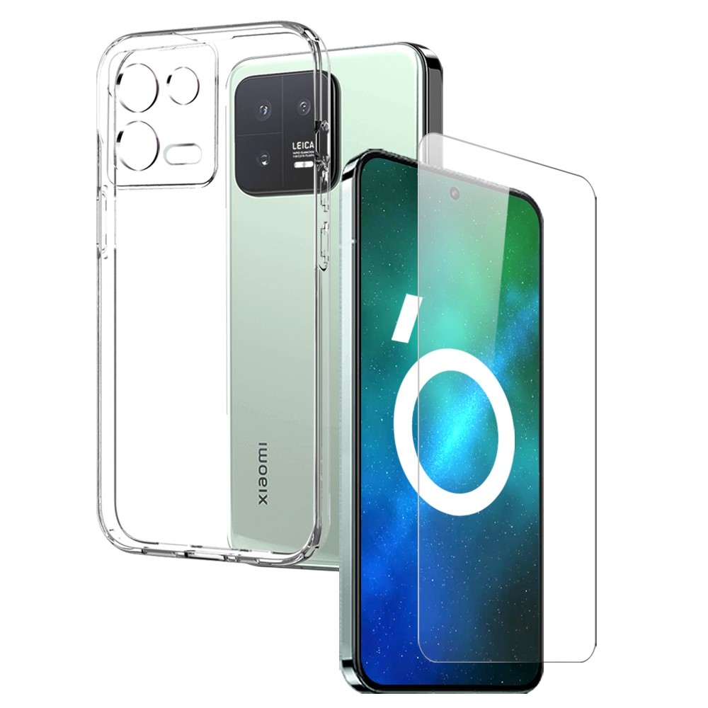 NORTHJO átlátszó zselés tok + edzett üveg Xiaomi 13 - átlátszó