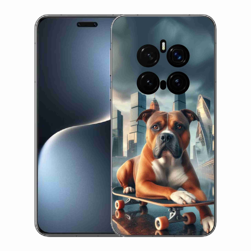 Gél borítás mmCase a Honor Magic 7 Pro 5G számára - kutya gördeszkán