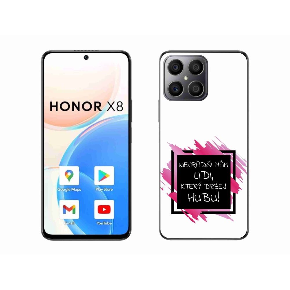 Gél borító mmCase a Honor X8 4G-hez - vicces szöveg 7 fekete és fehér háttérrel