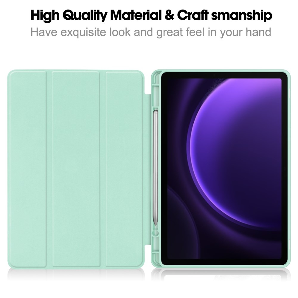 Tojás okos záródó tok Samsung Galaxy Tab S9 FE/Tab S10 FE - világoszöld