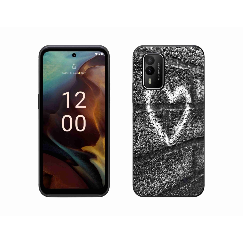 Zselés borítás mmCase a Nokia XR21 készülékhez - szív a falon