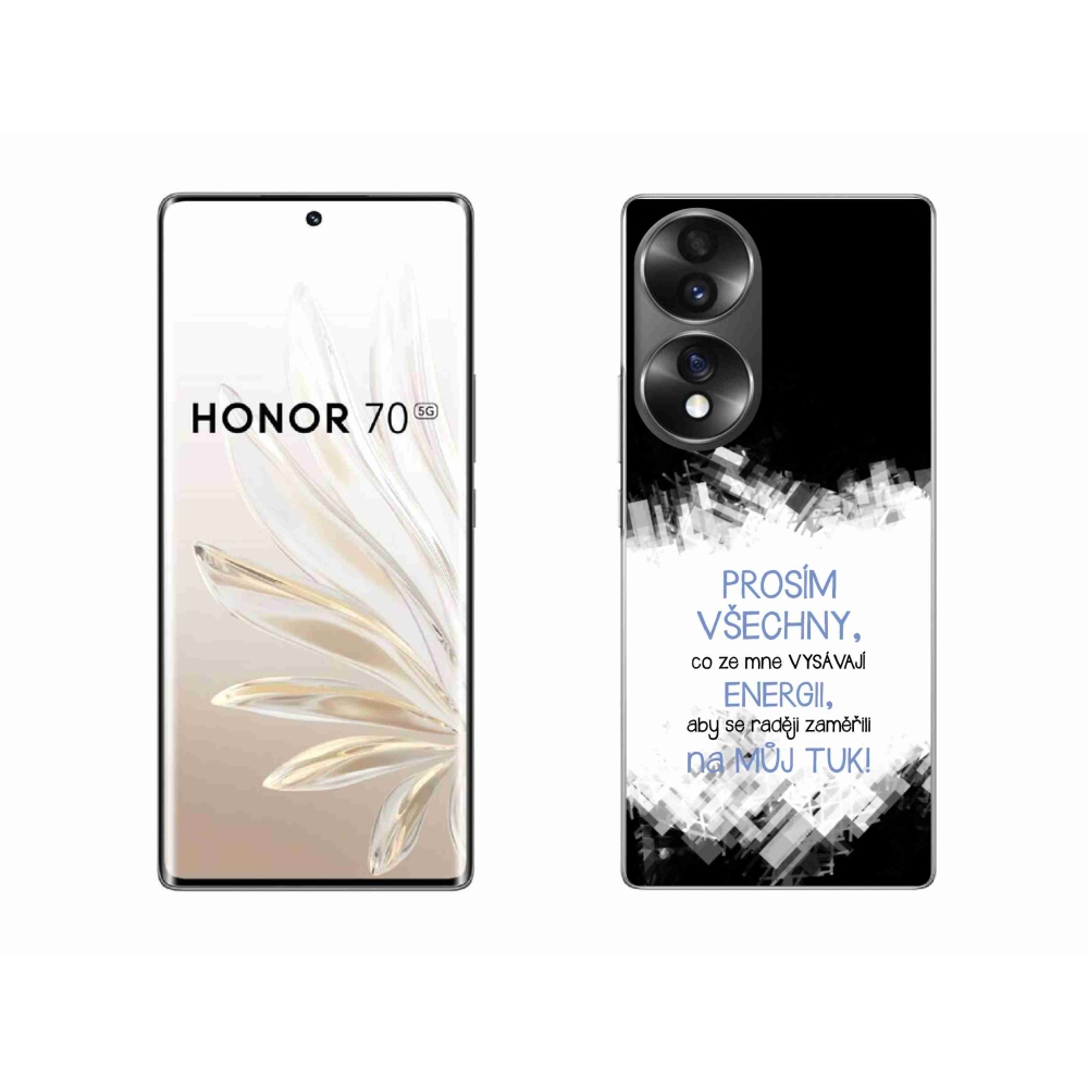 Zselés borító mmCase a Honor 70-hez - vicces szöveg 1 kék