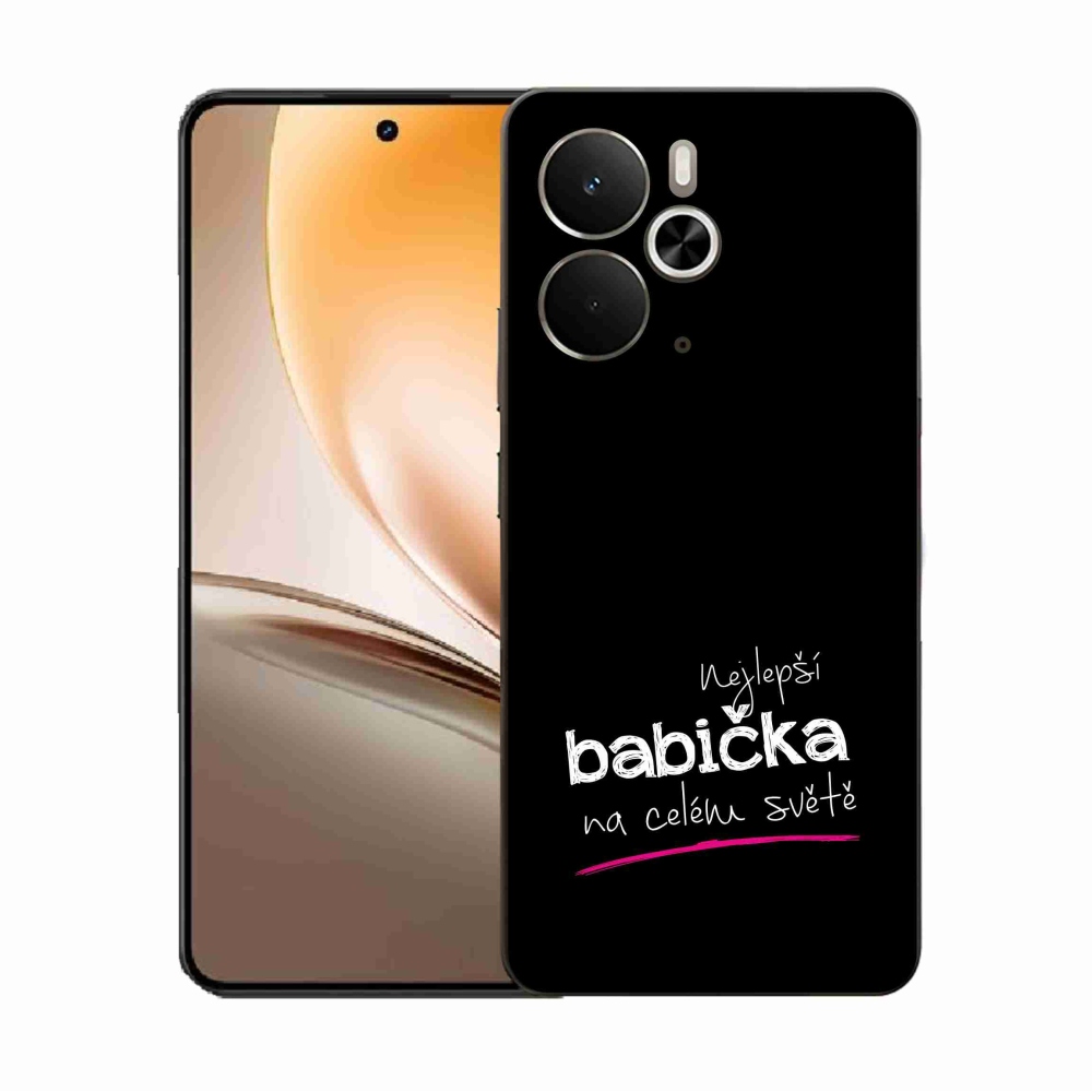 Gél borítás mmCase a Realme 14 5G-n - A legjobb nagyi 4 fekete háttérrel