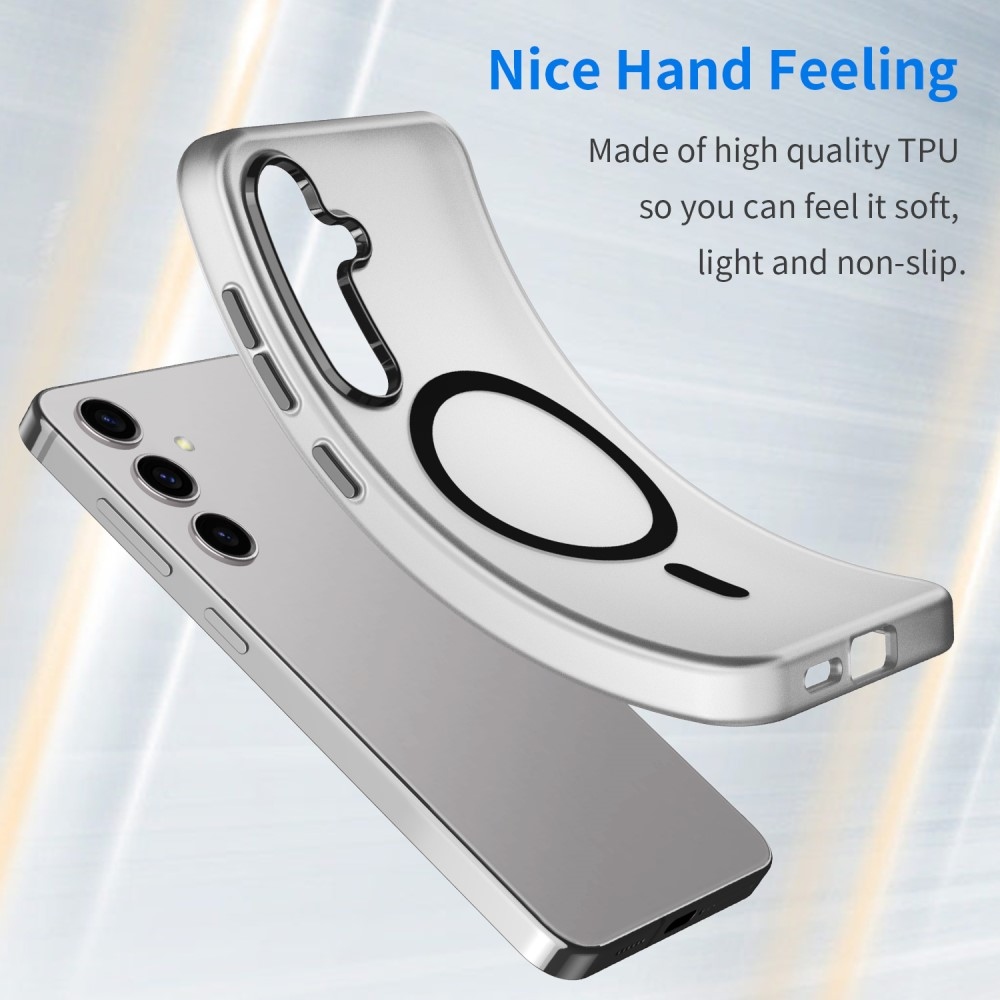 Frost zselés tok MagSafe támogatással Samsung Galaxy S24+/S25+ készülékhez - fekete
