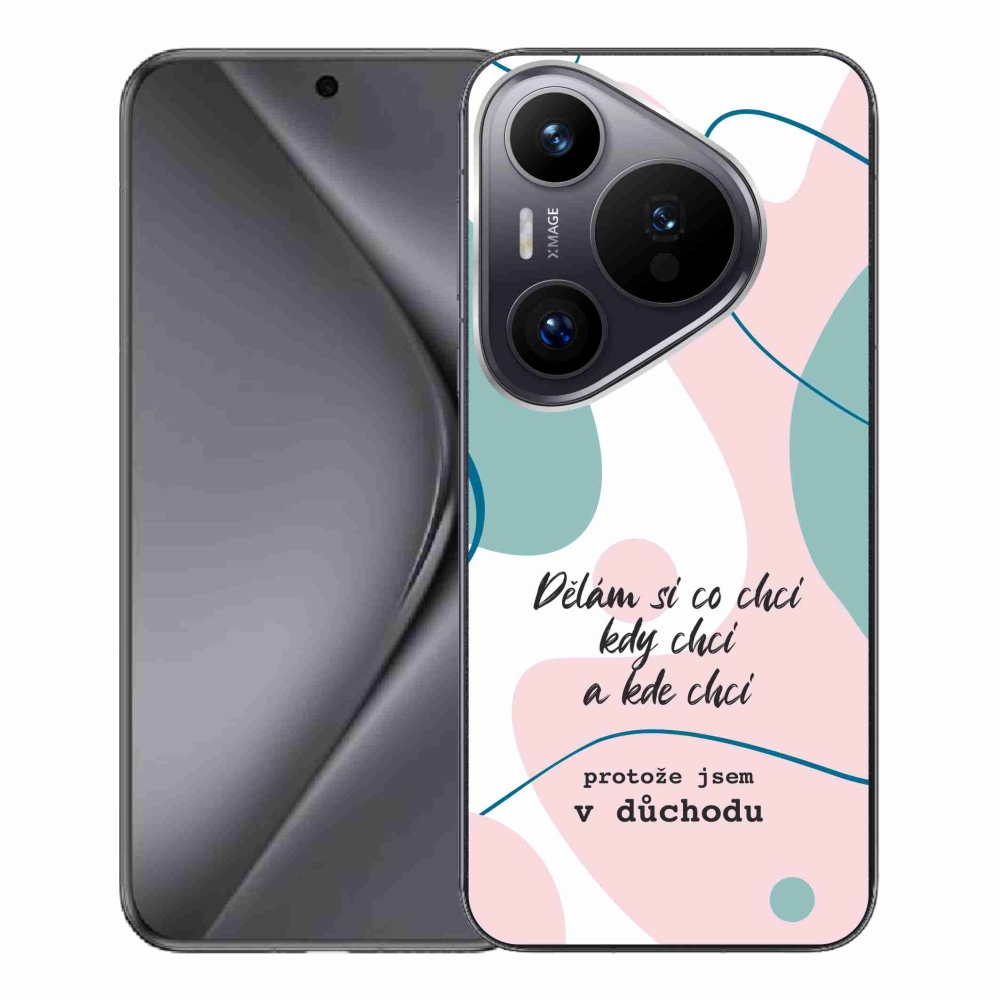 Gél borító mmCase a Huawei Pura 70 Pro készülékhez - vicces szöveg 10 fehér háttér