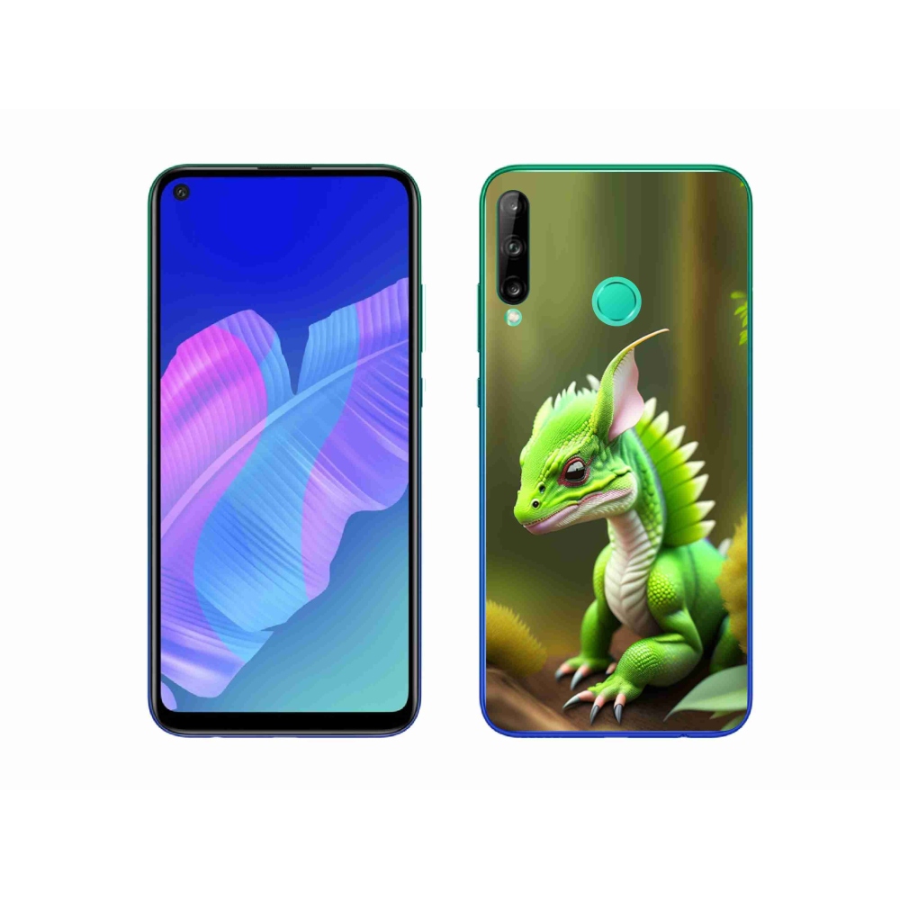 Zselés borítás mmCase a Huawei P40 Lite E számára - zöld sárkány
