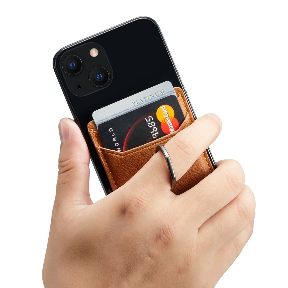 MUXMA öntapadós kártyatartó mobiltelefonhoz - barna
