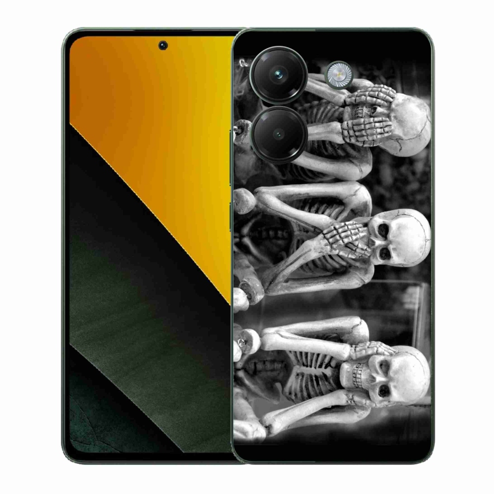 Gél borítás mmCase a Xiaomi Poco M7 Pro 5G számára - csontvázak