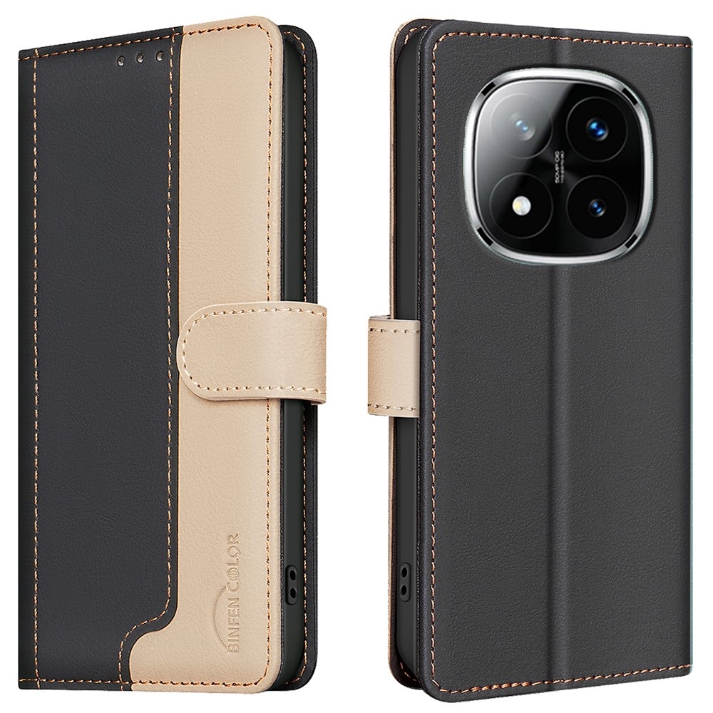 BNF DUO könyvtáska Xiaomi Redmi Note 14 Pro-hoz - fekete