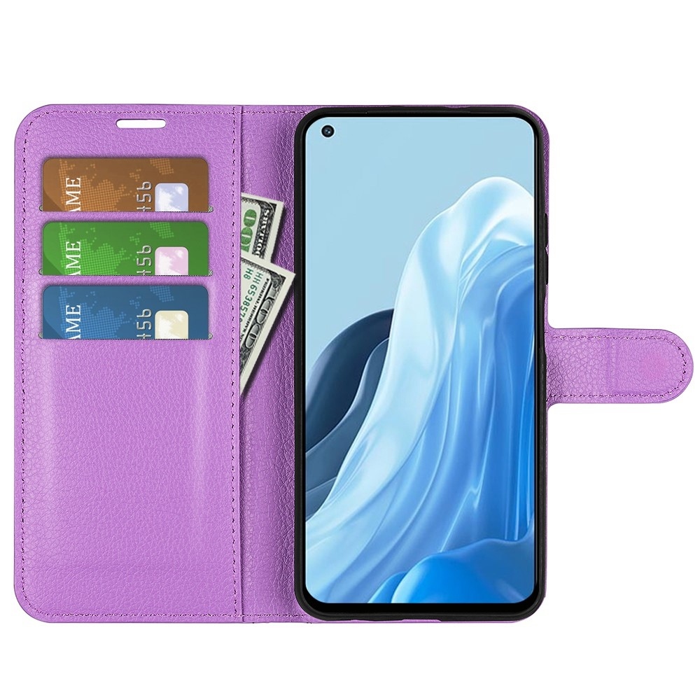Litchi könyv tok Oppo Find X5 Lite készülékhez - lila