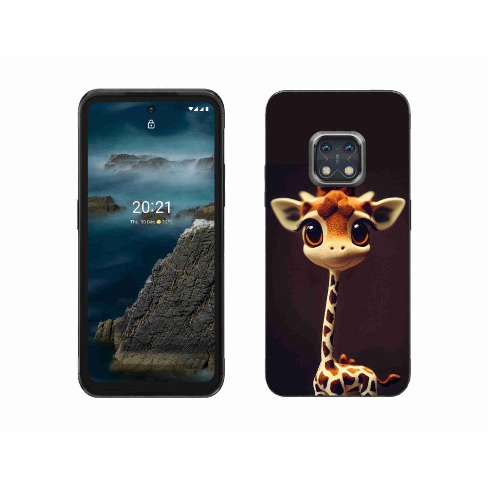 Zselés borítás mmCase a Nokia XR20 készülékhez - kis zsiráf