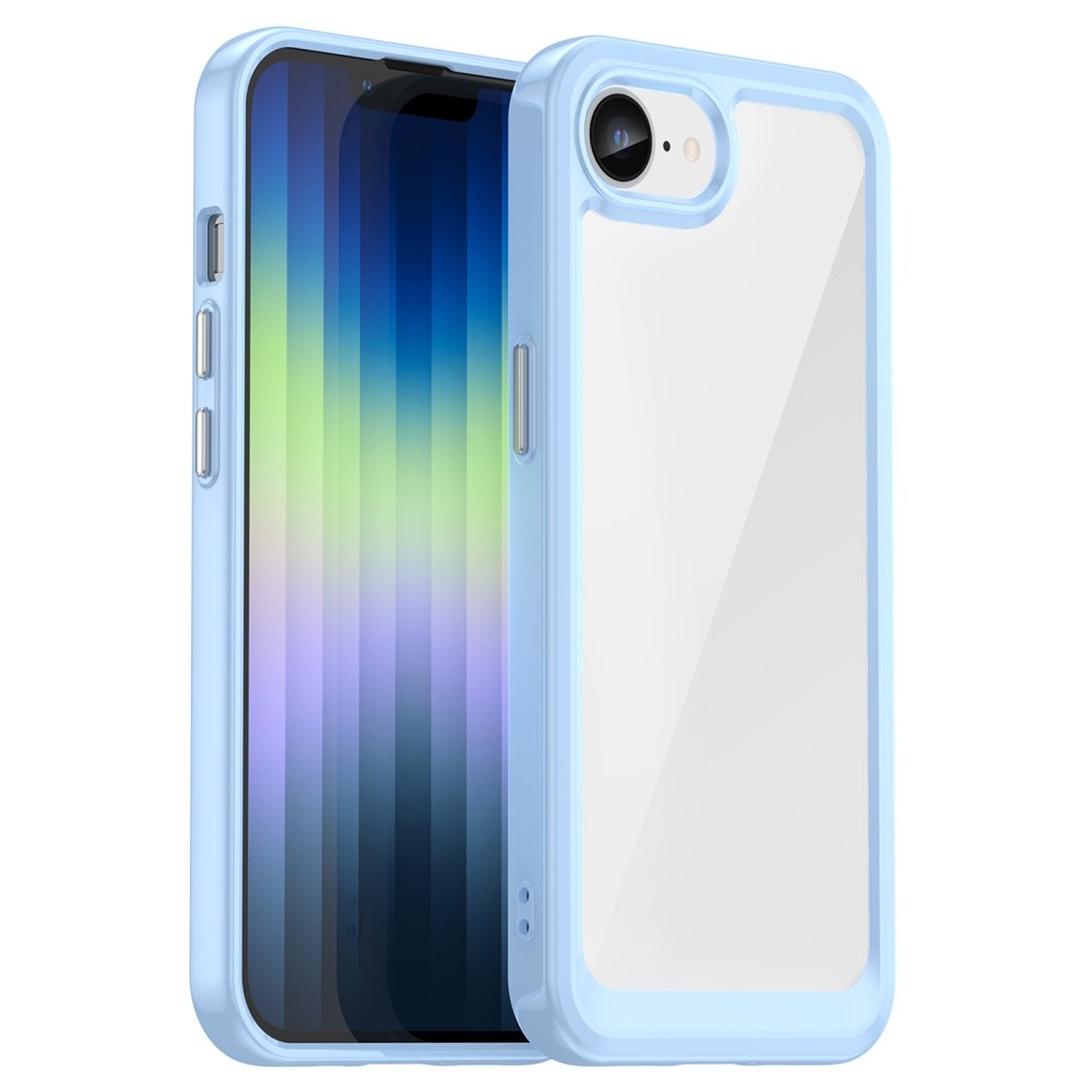 Gél tok fix hátlappal iPhone 16e készülékhez - kék