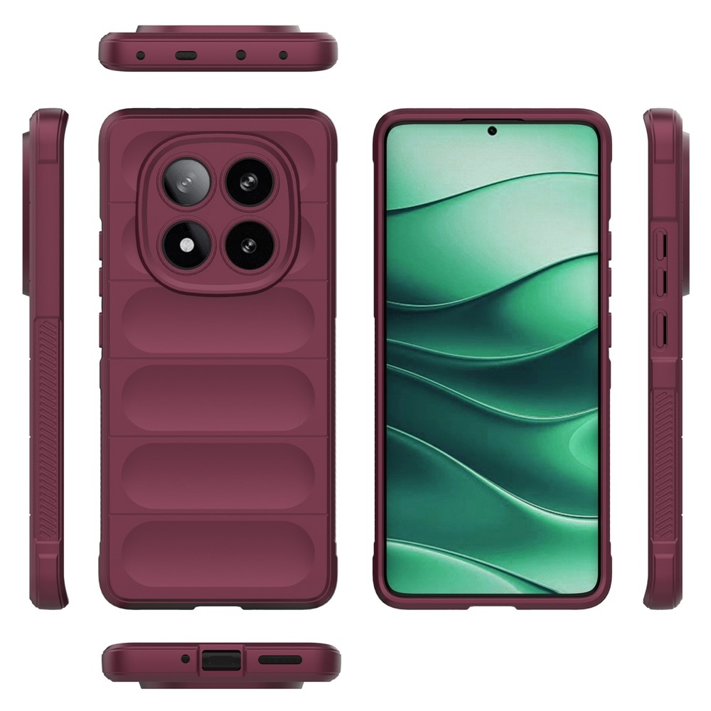 Rugg tartós zselés tok Xiaomi Redmi Note 14 Pro 5G/Poco X7 5G - bordó színben