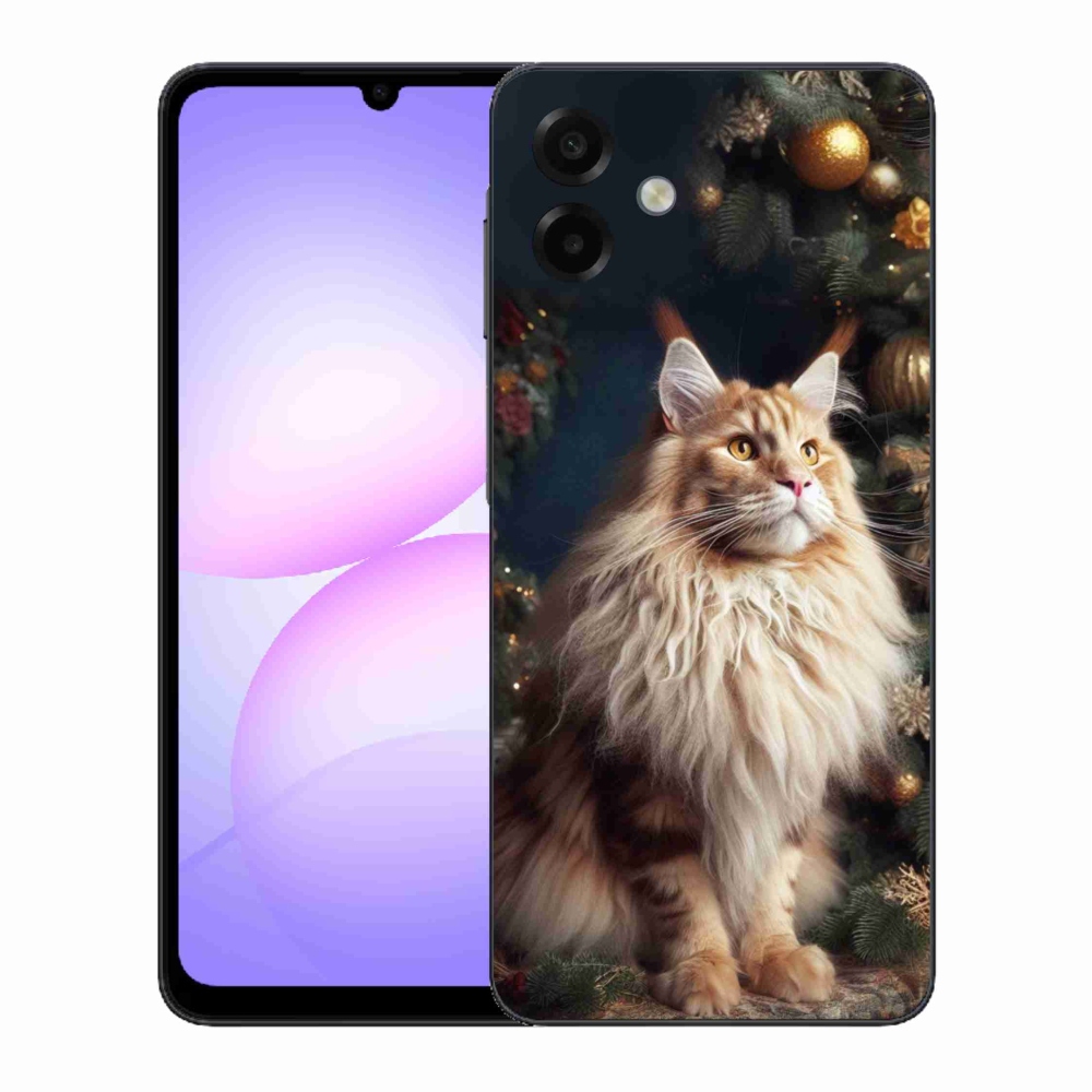 Gél borító mmCase Samsung Galaxy A07 4G - macska a fánál - Samsung Galaxy A07 4G - macska a fánál