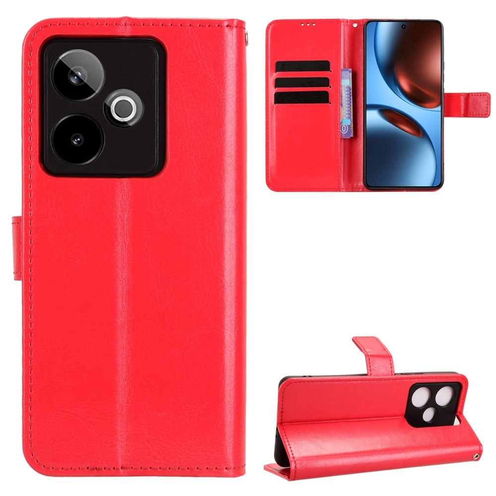 Őrült könyvtáska a Realme GT 7 5G számára - piros