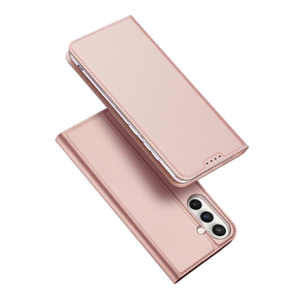 DUX könyvtáska Samsung Galaxy S25 FE készülékhez - rózsaarany