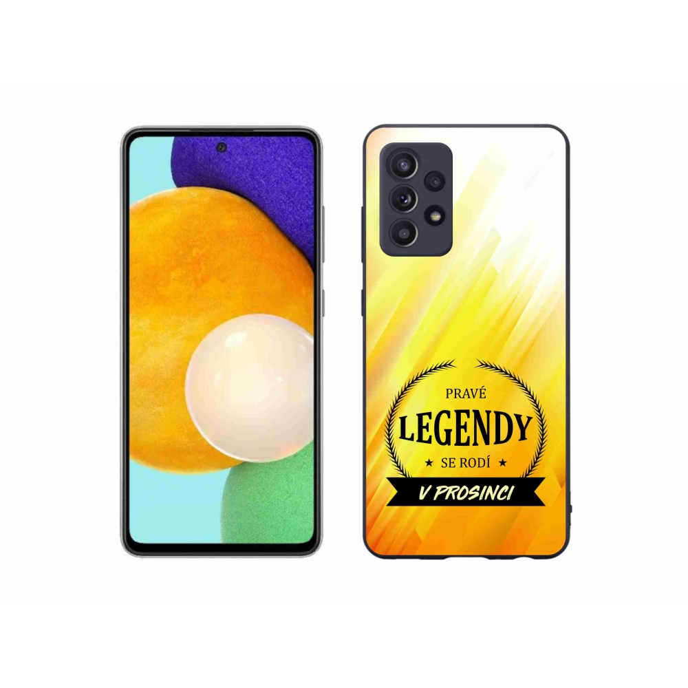 Gél borító mmCase Samsung Galaxy A52s 5G - December legendái sárga háttérrel