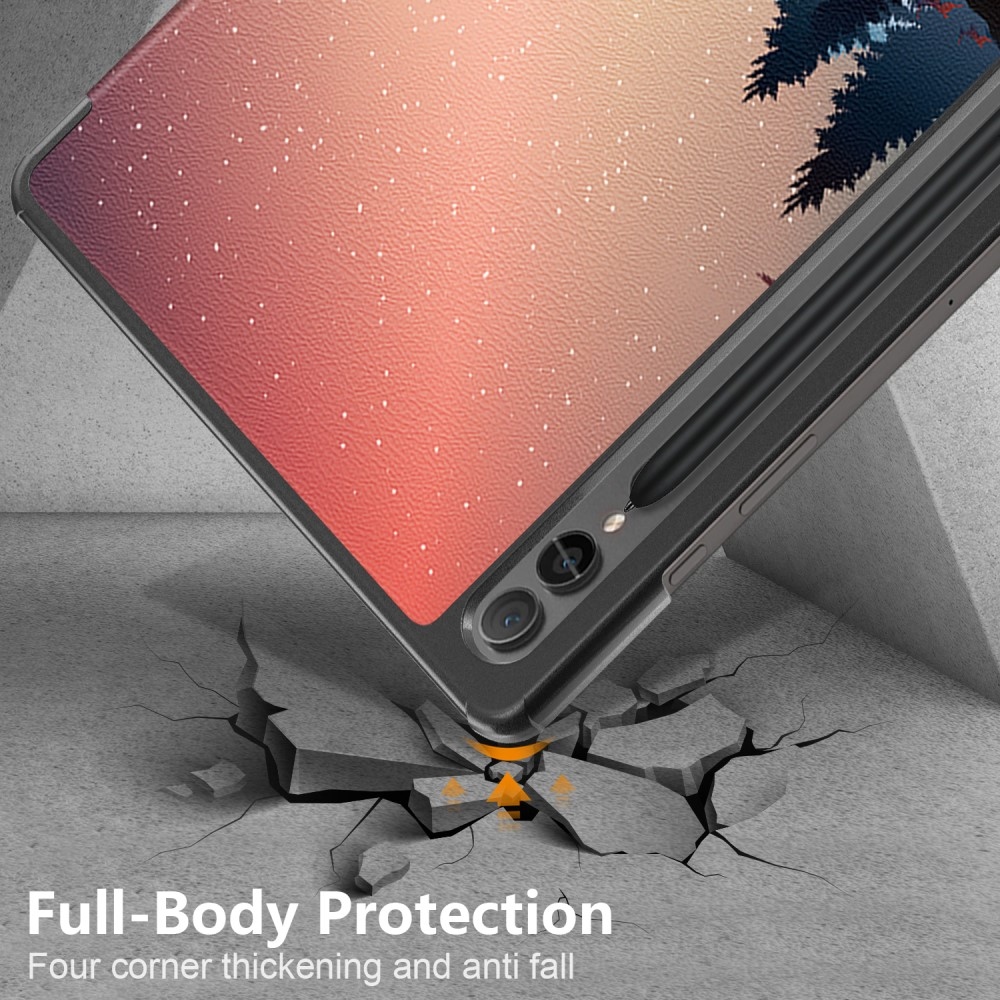 Nyomtatás intelligens záró tok Samsung Galaxy Tab S9 FE+ készülékhez - erdő