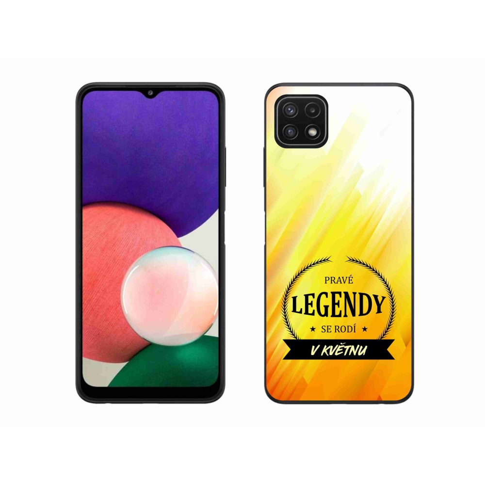 Gél borítás mmCase Samsung Galaxy A22 5G - Legendák májusban sárga háttérrel