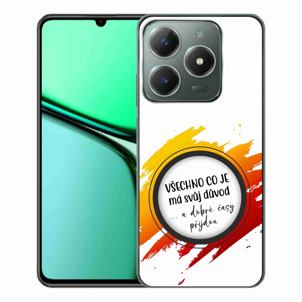 Gélborítás mmCase a Realme C61 készülékre - idézet 3 fehér háttér