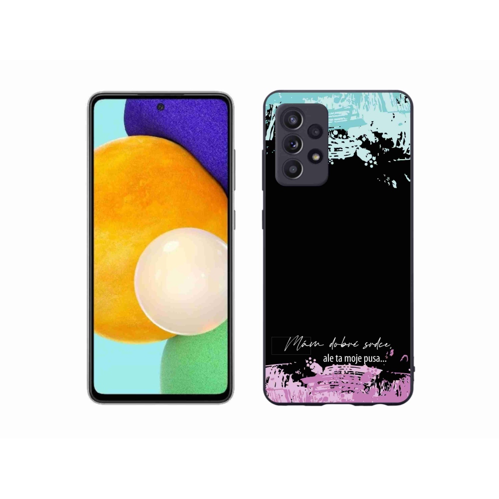Gél borító mmCase Samsung Galaxy A52s 5G - vicces szöveg 3 fekete háttér
