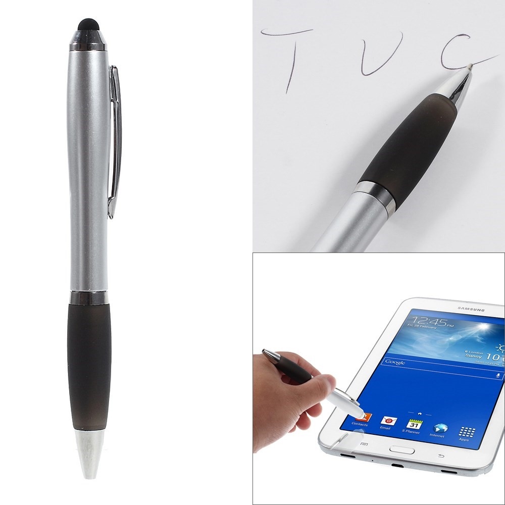 Képernyőstoll és toll 2in1 mobilhoz/tablethez - fekete