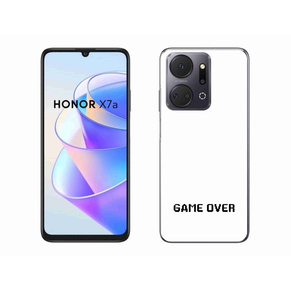 Gél borító mmCase a Honor X7a számára - játék fehér háttérrel