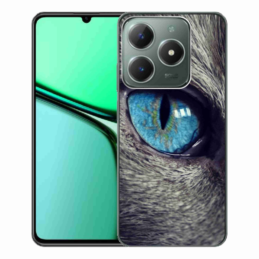 Gél borító mmCase a Realme C61 készülékhez - kék macskaszem