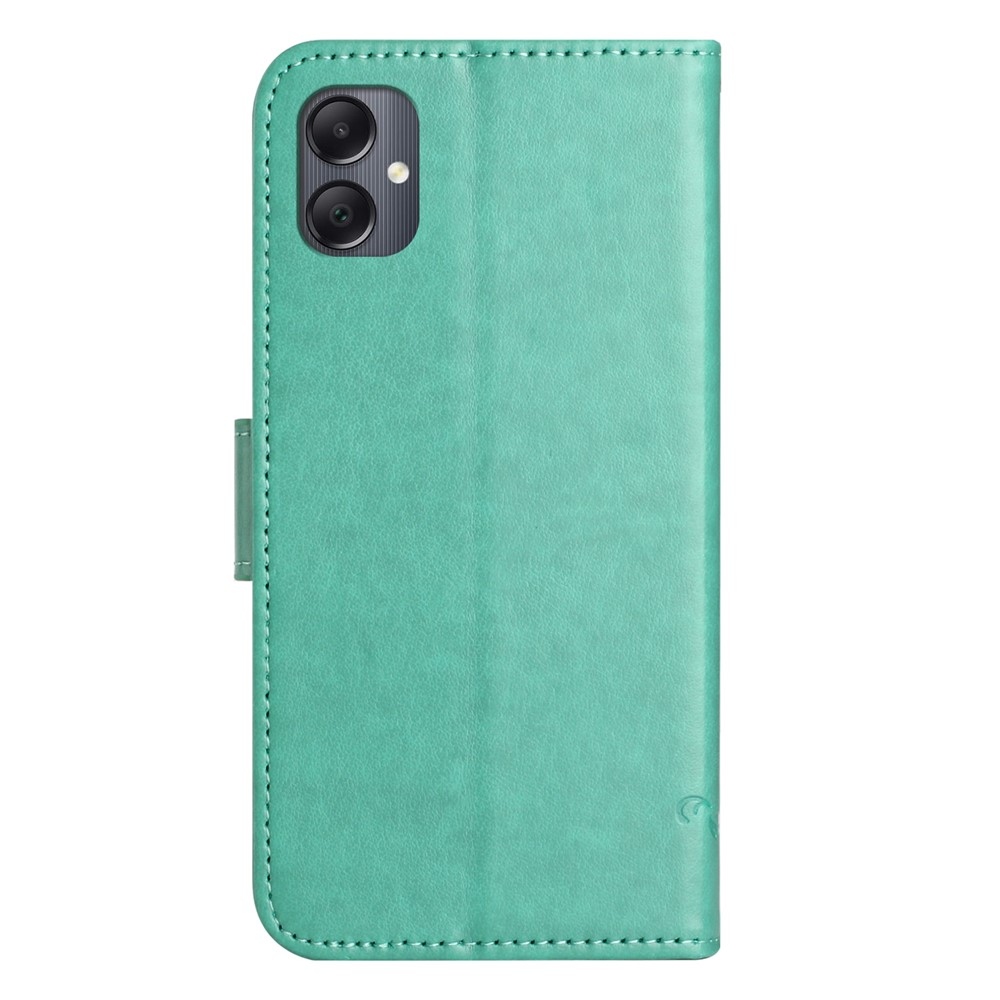 Virágos könyvtáska Samsung Galaxy A07 4G készülékhez - teal színű