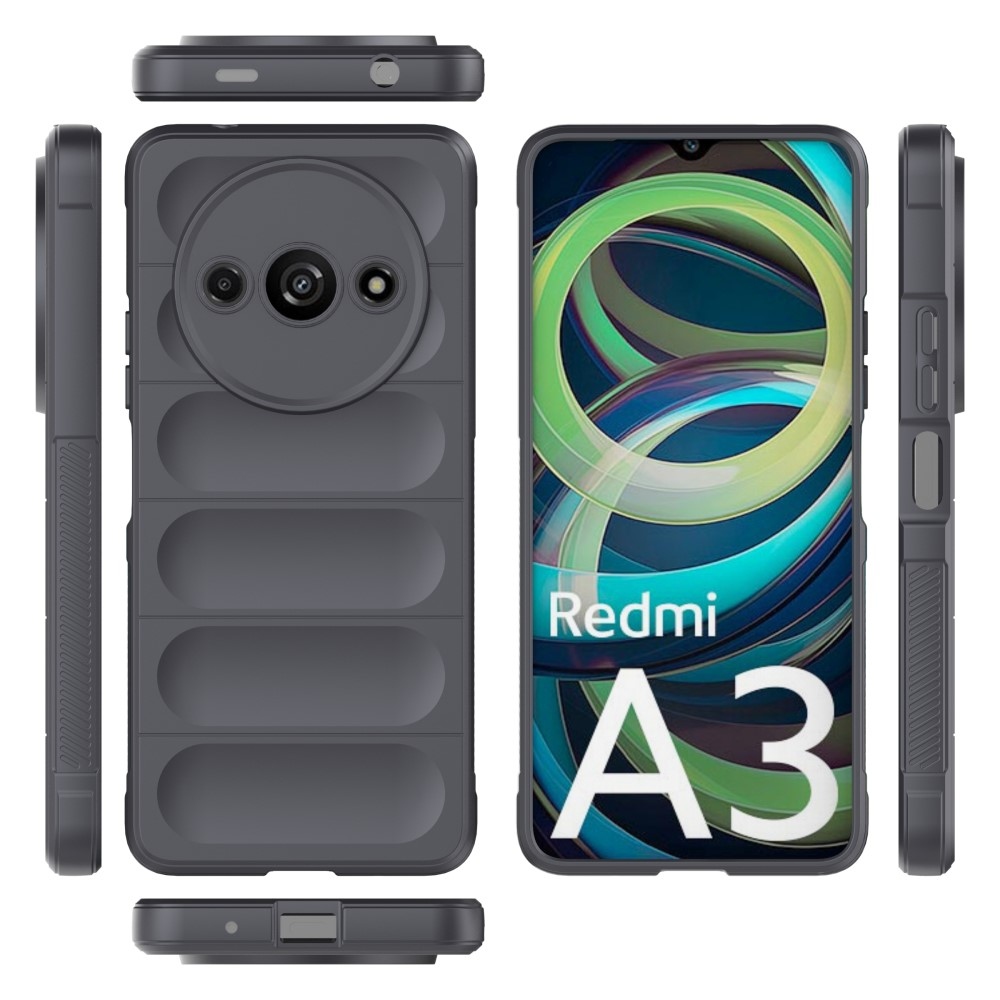 Rugg tartós zselés tok Xiaomi Redmi A3-hoz - sötétszürke
