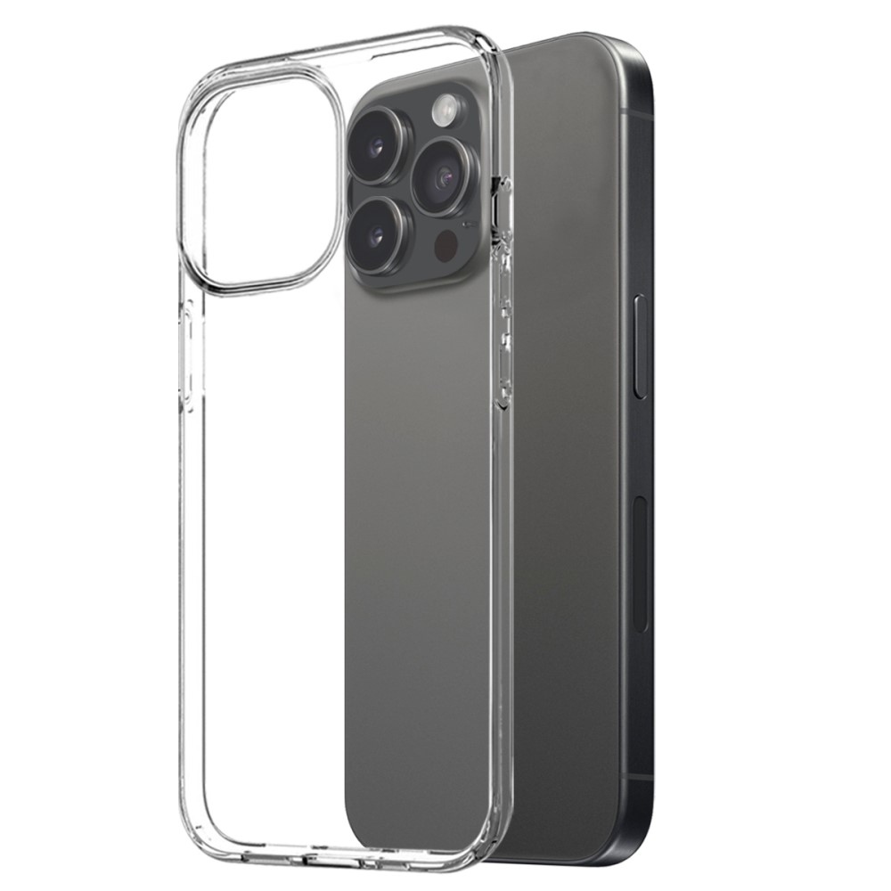 NORTHJO átlátszó zselés tok + edzett üveg iPhone 16 Pro készülékhez - átlátszó