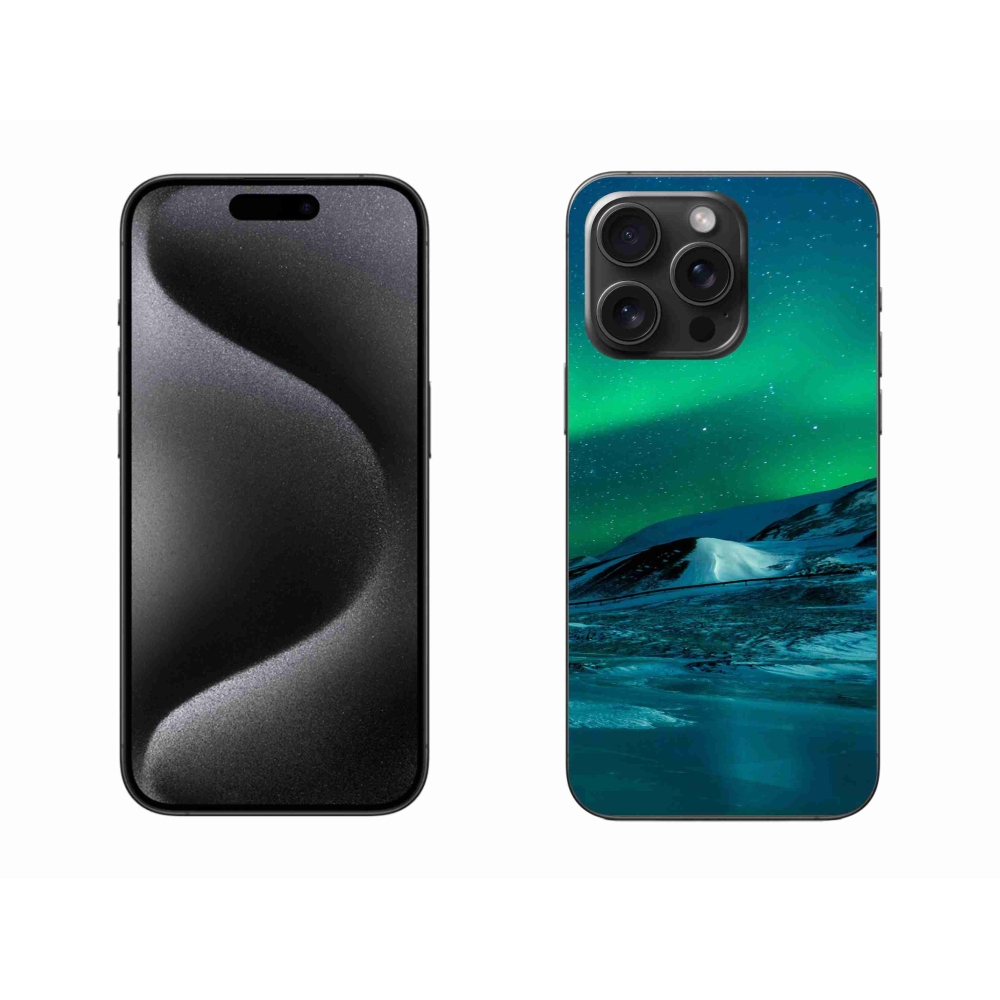 Zselés borítás mmCase iPhone 15 Pro Max készülékhez - sarki fény