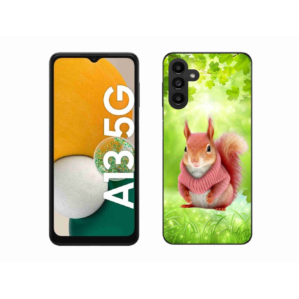 Zselés borítás mmCase Samsung Galaxy A13 5G - mókus pulóverben