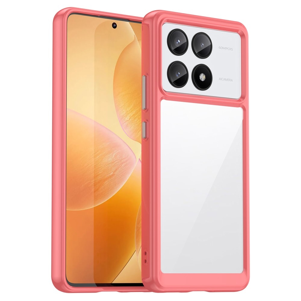 Gél tok fix hátlappal a Xiaomi Poco X6 Pro 5G készülékhez - piros